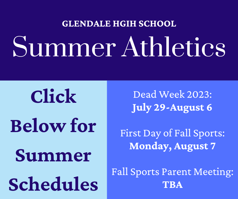  2023 Summer Athletics Schedules